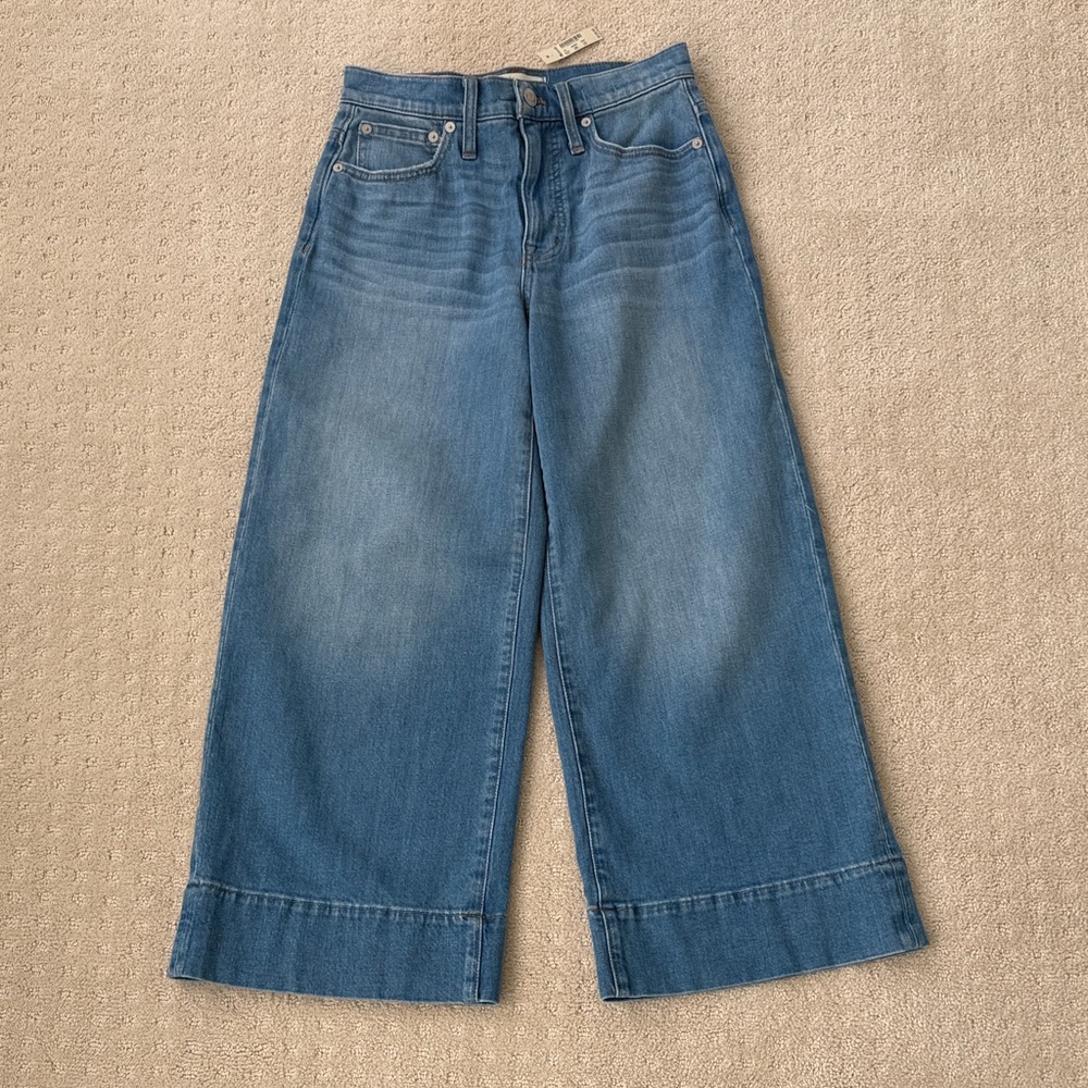 Madewell Flare Wide-Leg Jeans in Classic Blue